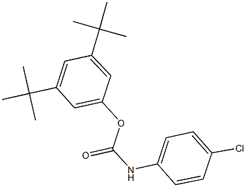 3,5-ditert-butylphenyl 4-chlorophenylcarbamate Struktur