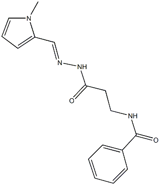 N-(3-{2-[(1-methyl-1H-pyrrol-2-yl)methylene]hydrazino}-3-oxopropyl)benzamide Struktur