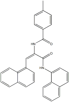 4-methyl-N-{2-(1-naphthyl)-1-[(1-naphthylamino)carbonyl]vinyl}benzamide Struktur