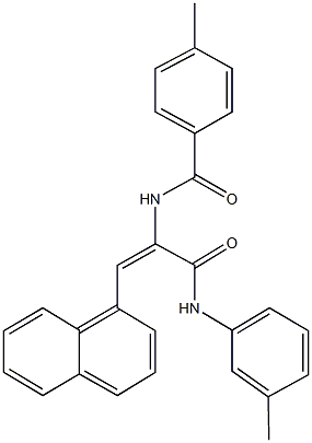 4-methyl-N-[2-(1-naphthyl)-1-(3-toluidinocarbonyl)vinyl]benzamide Struktur