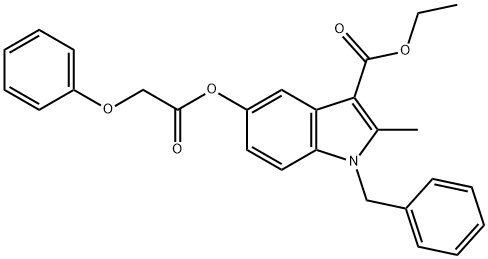 ethyl 1-benzyl-2-methyl-5-[(phenoxyacetyl)oxy]-1H-indole-3-carboxylate Struktur