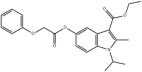 ethyl 1-isopropyl-2-methyl-5-[(phenoxyacetyl)oxy]-1H-indole-3-carboxylate Struktur