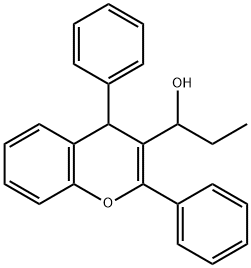 1-(2,4-diphenyl-4H-chromen-3-yl)-1-propanol Struktur