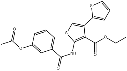 ethyl 2-{[3-(acetyloxy)benzoyl]amino}-2',4-bithiophene-3-carboxylate Struktur