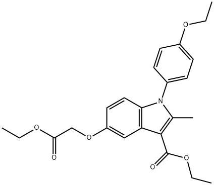 ethyl 5-(2-ethoxy-2-oxoethoxy)-1-(4-ethoxyphenyl)-2-methyl-1H-indole-3-carboxylate Struktur