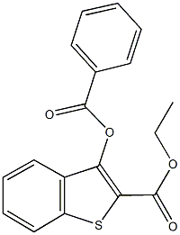 ethyl 3-(benzoyloxy)-1-benzothiophene-2-carboxylate Struktur