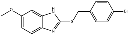 2-[(4-bromobenzyl)sulfanyl]-1H-benzimidazol-5-yl methyl ether Struktur