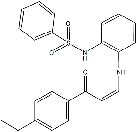 N-(2-{[3-(4-ethylphenyl)-3-oxo-1-propenyl]amino}phenyl)benzenesulfonamide Struktur