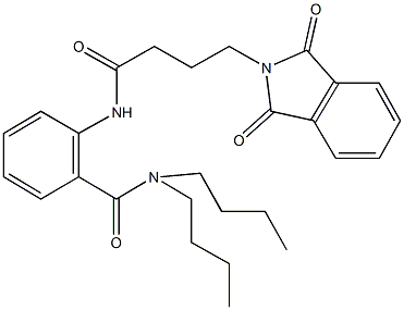 N,N-dibutyl-2-{[4-(1,3-dioxo-1,3-dihydro-2H-isoindol-2-yl)butanoyl]amino}benzamide Struktur