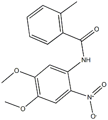 N-{2-nitro-4,5-dimethoxyphenyl}-2-methylbenzamide Struktur