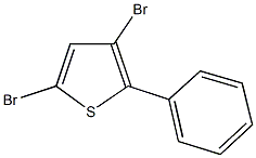 3,5-dibromo-2-phenylthiophene Struktur