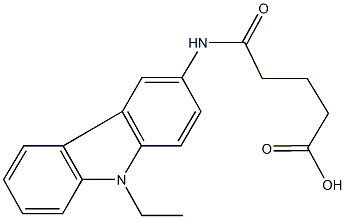 5-[(9-ethyl-9H-carbazol-3-yl)amino]-5-oxopentanoic acid Struktur