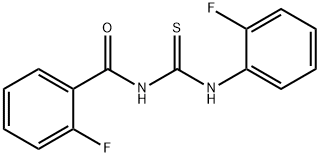 N-(2-fluorobenzoyl)-N'-(2-fluorophenyl)thiourea Struktur