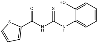 N-(2-hydroxyphenyl)-N'-(2-thienylcarbonyl)thiourea Struktur