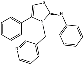 N-phenyl-N-(4-phenyl-3-(3-pyridinylmethyl)-1,3-thiazol-2(3H)-ylidene)amine Struktur