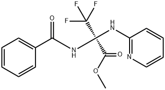 methyl 2-(benzoylamino)-3,3,3-trifluoro-2-(pyridin-2-ylamino)propanoate Struktur