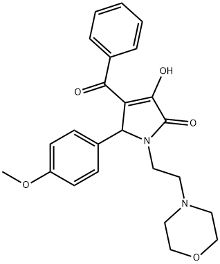 4-benzoyl-3-hydroxy-5-(4-methoxyphenyl)-1-(2-morpholin-4-ylethyl)-1,5-dihydro-2H-pyrrol-2-one Struktur