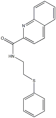 N-[2-(phenylsulfanyl)ethyl]-2-quinolinecarboxamide Struktur