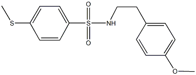 N-[2-(4-methoxyphenyl)ethyl]-4-(methylsulfanyl)benzenesulfonamide Struktur