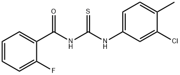 N-(3-chloro-4-methylphenyl)-N'-(2-fluorobenzoyl)thiourea Struktur