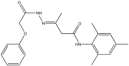 N-mesityl-3-[(phenoxyacetyl)hydrazono]butanamide Struktur