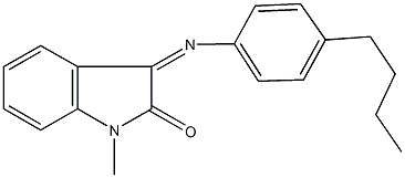 3-[(4-butylphenyl)imino]-1-methyl-1,3-dihydro-2H-indol-2-one Struktur