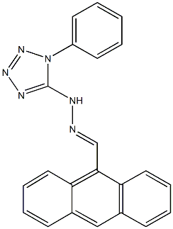 9-anthracenecarbaldehyde (1-phenyl-1H-tetraazol-5-yl)hydrazone Struktur