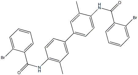 2-bromo-N-{4'-[(2-bromobenzoyl)amino]-3,3'-dimethyl[1,1'-biphenyl]-4-yl}benzamide Struktur