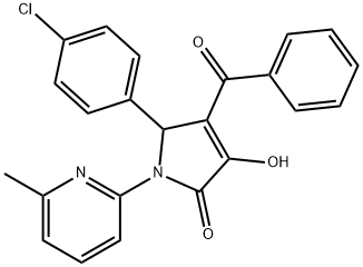 4-benzoyl-5-(4-chlorophenyl)-3-hydroxy-1-(6-methyl-2-pyridinyl)-1,5-dihydro-2H-pyrrol-2-one Struktur