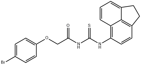 N-[(4-bromophenoxy)acetyl]-N'-(1,2-dihydro-5-acenaphthylenyl)thiourea Struktur