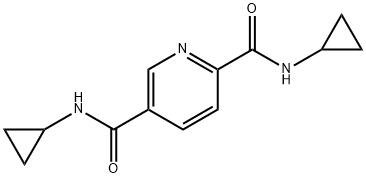 N~2~,N~5~-dicyclopropyl-2,5-pyridinedicarboxamide Struktur