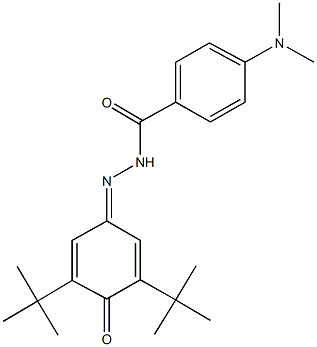 N'-(3,5-ditert-butyl-4-oxo-2,5-cyclohexadien-1-ylidene)-4-(dimethylamino)benzohydrazide Struktur