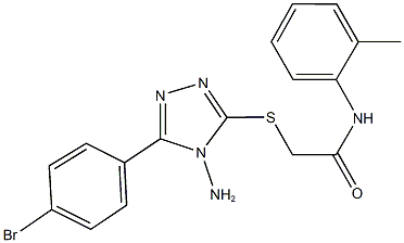 2-{[4-amino-5-(4-bromophenyl)-4H-1,2,4-triazol-3-yl]sulfanyl}-N-(2-methylphenyl)acetamide Struktur