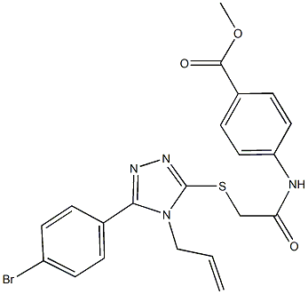 methyl 4-[({[4-allyl-5-(4-bromophenyl)-4H-1,2,4-triazol-3-yl]sulfanyl}acetyl)amino]benzoate Struktur