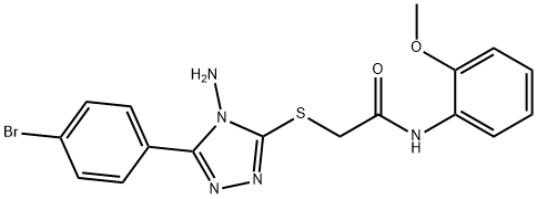 2-{[4-amino-5-(4-bromophenyl)-4H-1,2,4-triazol-3-yl]sulfanyl}-N-(2-methoxyphenyl)acetamide Struktur