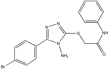 2-{[4-amino-5-(4-bromophenyl)-4H-1,2,4-triazol-3-yl]sulfanyl}-N-phenylacetamide Struktur