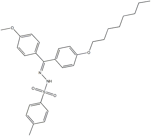 N'-{(4-methoxyphenyl)[4-(octyloxy)phenyl]methylene}-4-methylbenzenesulfonohydrazide Struktur