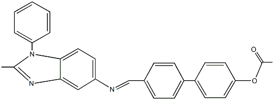 4'-{[(2-methyl-1-phenyl-1H-benzimidazol-5-yl)imino]methyl}[1,1'-biphenyl]-4-yl acetate Struktur