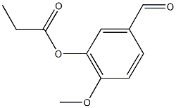 5-formyl-2-methoxyphenyl propionate Struktur