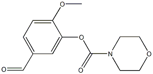 5-formyl-2-methoxyphenyl morpholine-4-carboxylate Struktur