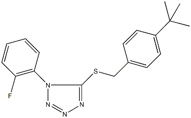 4-tert-butylbenzyl 1-(2-fluorophenyl)-1H-tetraazol-5-yl sulfide Struktur