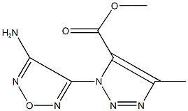 methyl 1-(4-amino-1,2,5-oxadiazol-3-yl)-4-methyl-1H-1,2,3-triazole-5-carboxylate Struktur