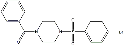 1-benzoyl-4-[(4-bromophenyl)sulfonyl]piperazine Struktur