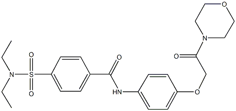 4-[(diethylamino)sulfonyl]-N-{4-[2-(4-morpholinyl)-2-oxoethoxy]phenyl}benzamide Struktur