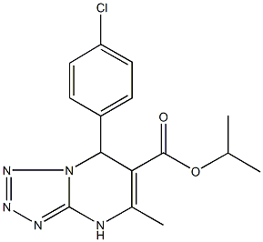 1-methylethyl 7-(4-chlorophenyl)-5-methyl-4,7-dihydrotetraazolo[1,5-a]pyrimidine-6-carboxylate Struktur