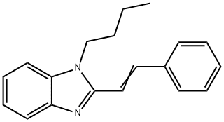 1-butyl-2-(2-phenylvinyl)-1H-benzimidazole Struktur