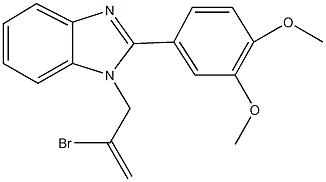 1-(2-bromoprop-2-enyl)-2-(3,4-dimethoxyphenyl)-1H-benzimidazole Struktur