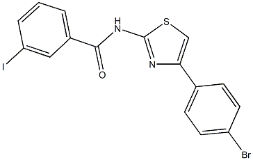 N-[4-(4-bromophenyl)-1,3-thiazol-2-yl]-3-iodobenzamide Struktur