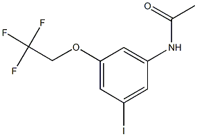 N-[3-iodo-5-(2,2,2-trifluoroethoxy)phenyl]acetamide Struktur