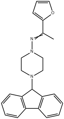 4-(9H-fluoren-9-yl)-N-[1-(2-furyl)ethylidene]-1-piperazinamine Struktur